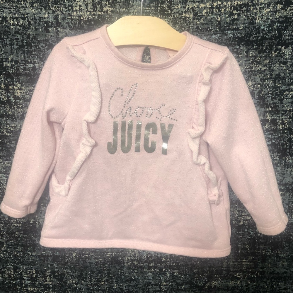 Juicy couture pink shirt ( sweater).size 18 months